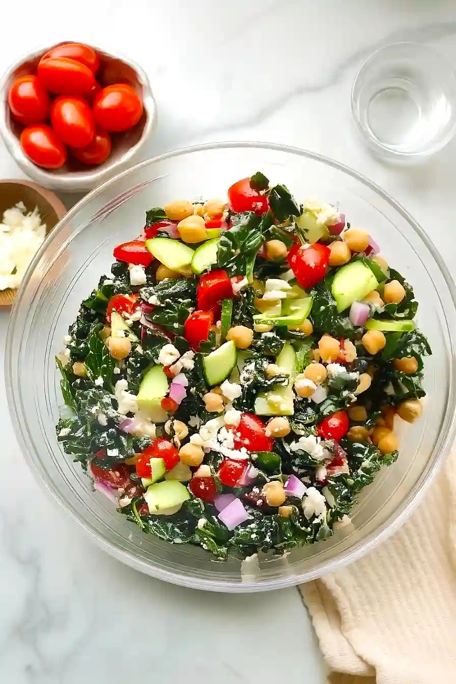 Nutritious Kale Feta Salad: Your 15-Minute Meal Prep Staple